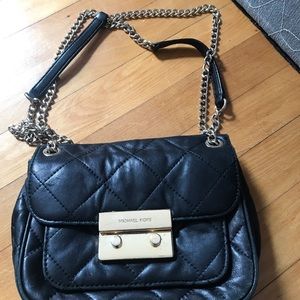 Michael Kors black leather bag